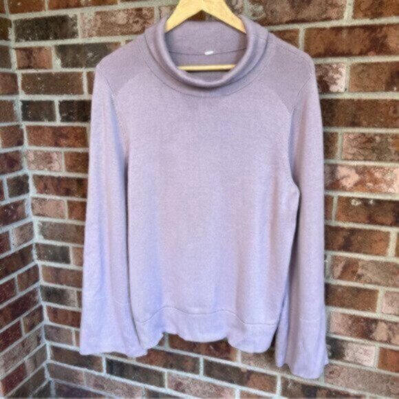 Lululemon ^ merino wool CITY TREK TURTLENECK SWEATER Smoky Blush pullover EUC M - Picture 7 of 14